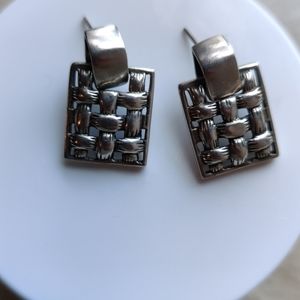 Sterling Silver Square Earrings